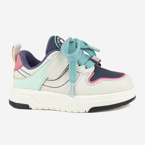 71458-2 Кроссовки Капика для Девочки бежевый-синий-розовый